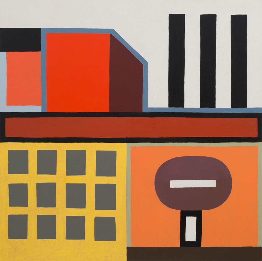 Nathalie Du Pasquier, Korea, oil on canvas, 2019, 100 x 100 cm