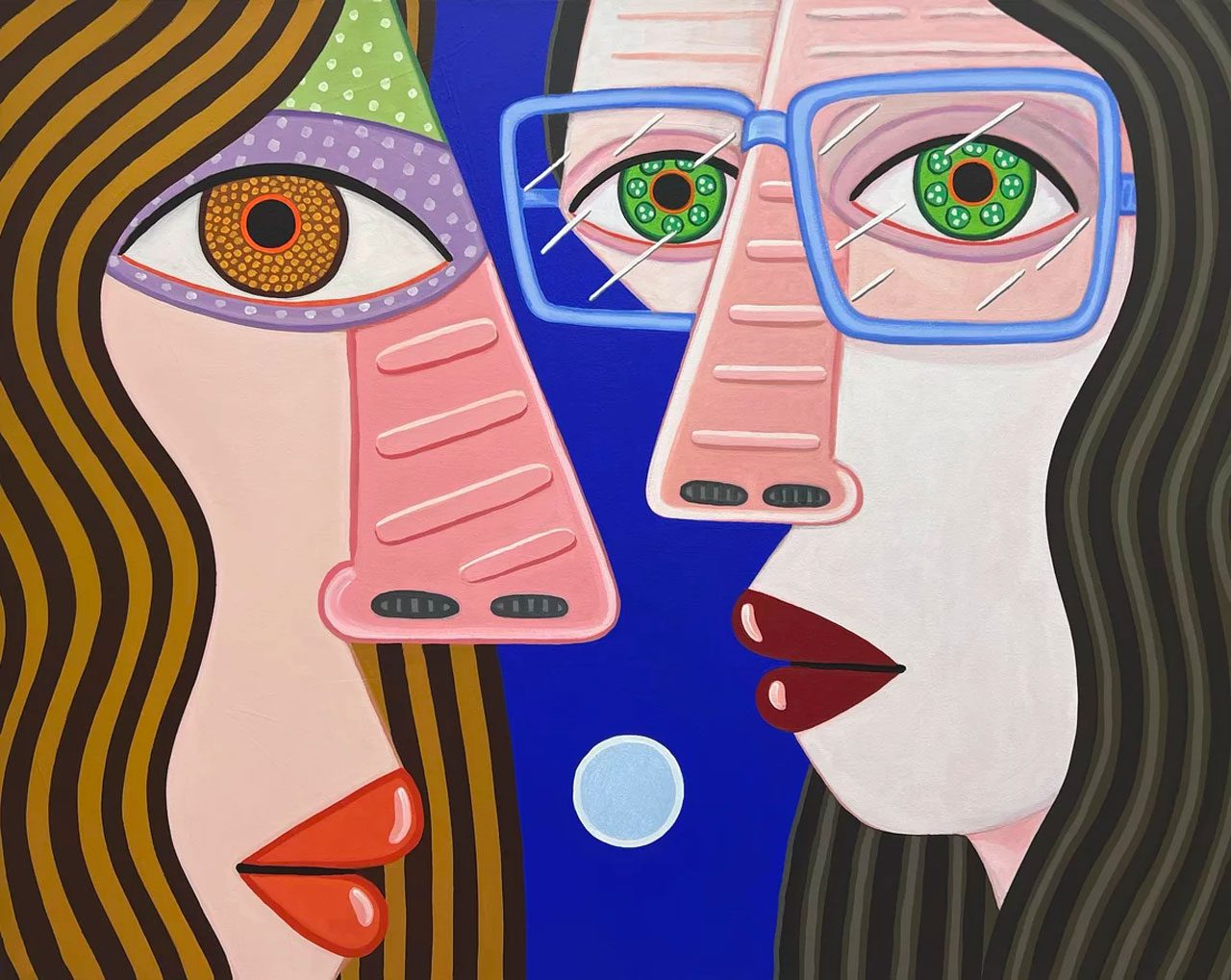 Brian Calvin, Blue Moonlight, 2025 , Acrylic on canvas, 101.6 x 127 cm, 40 x 50 in, © Brian Calvin, Courtesy the artist and Almine Rech Gallery