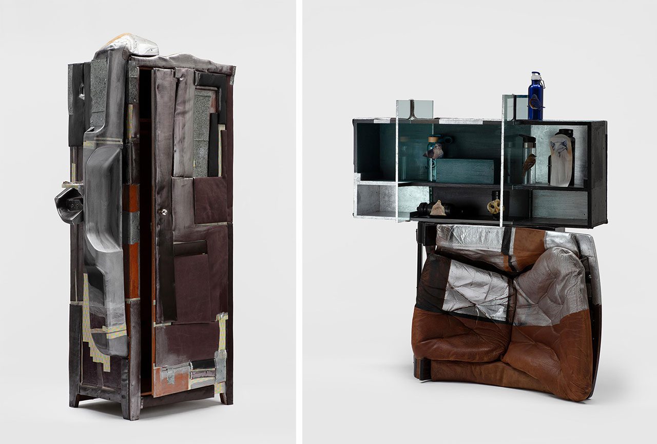 Left: Jessi Reaves, Uncarved block, 2023/2025. Courtesy the artist and Bridget Donahue, New York; photo: GC Photography Right: Jessi Reaves, What do people do around here, 2025. Courtesy the artist and Bridget Donahue, New York; photo: GC Photography