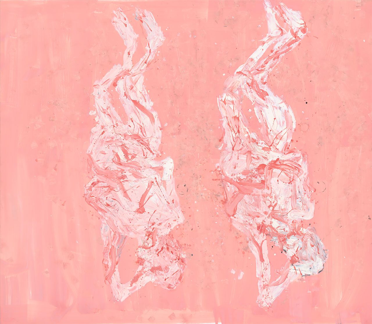 Georg Baselitz, Georg Baselitz, Rosa riposa, 2019, Oil on canvas , 304 × 350 cm (119.69 × 137.8 in), © Georg Baselitz, Courtesy the artist and Thaddaeus Ropac Gallery