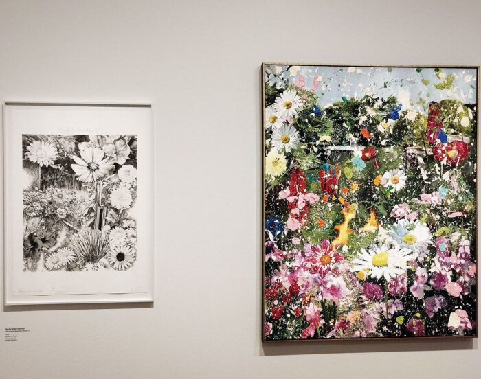 Damien Hirst, Youth's Garden, 2023, oil on canvas, Installation view “Damien Hirst. Drawings”, Albertina Modern-Vienna, 2025, © Damien Hirst, Private Collection, Photo: © & Courtesy Valia Katsimpa