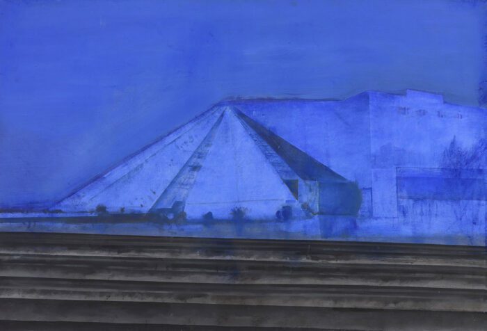 Edi Hila, Pyramides, From the series Relations, 2011 Courtesy Collection Van Abbe Museum, Eindhoven, the Netherlands Photo: Peter Cox Eindhoven, the Netherlands