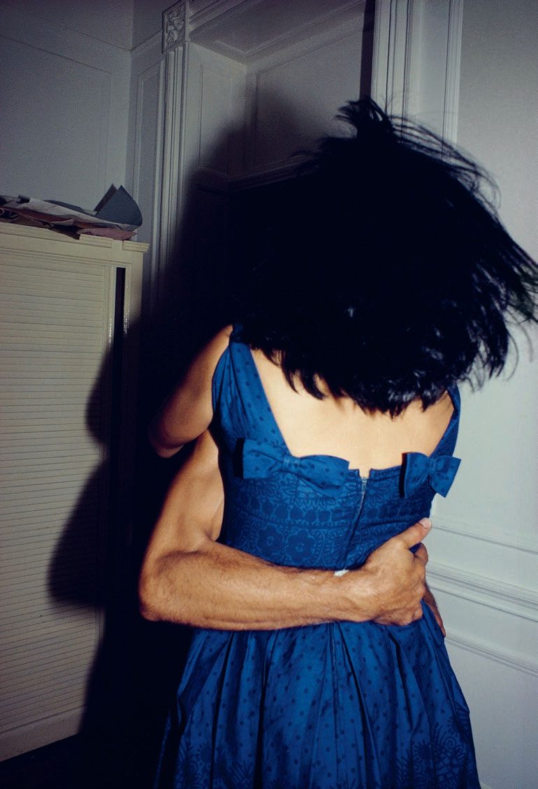Nan Goldin, Self-portrait in Blue Bathroom, London, 1980 The Hug, New York City, 1980), © Nan Goldin