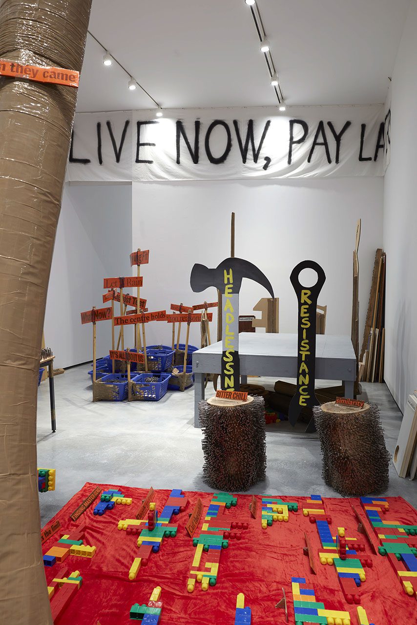 Hirschhorn, Thomas, Power Tools, 2007, Installation with diverse materials and videos, Length 800 cm, Minimum height must be 560 cm, © Hirschhorn, Thomas, Museo de Arte Contemporáneo Helga de Alvear, Courtesy the artist and Museo de Arte Contemporáneo Helga de Alvear