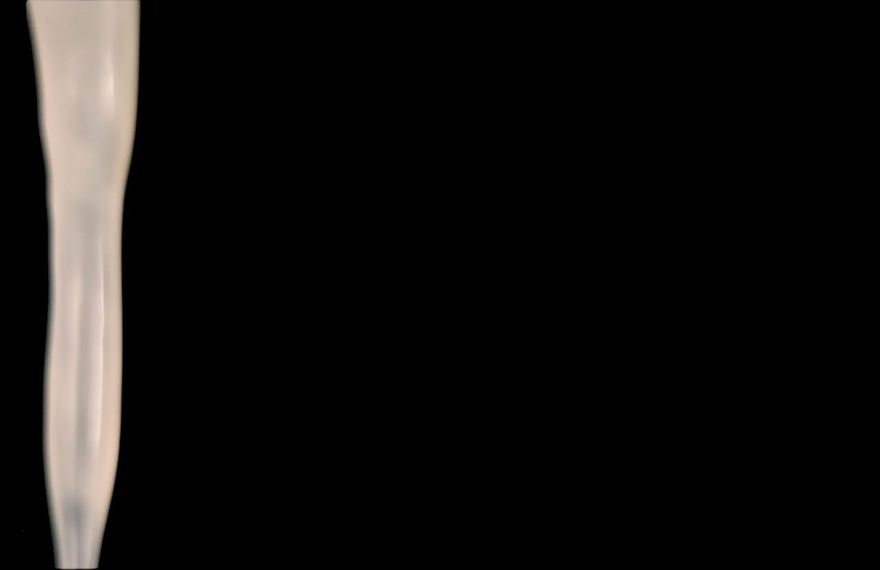 Andres Serrano, Untitled VIII (Ejaculate in Trajectory) (Bodily Fluids), 1989, Pigment print, back-mounted on dibond, wooden frame, 114,3 x 165,1 cm (45 x 65 inches), Edition of 4 + 2 AP, © Andres Serrano, Courtesy the artist and Galerie Nathalie Obadia