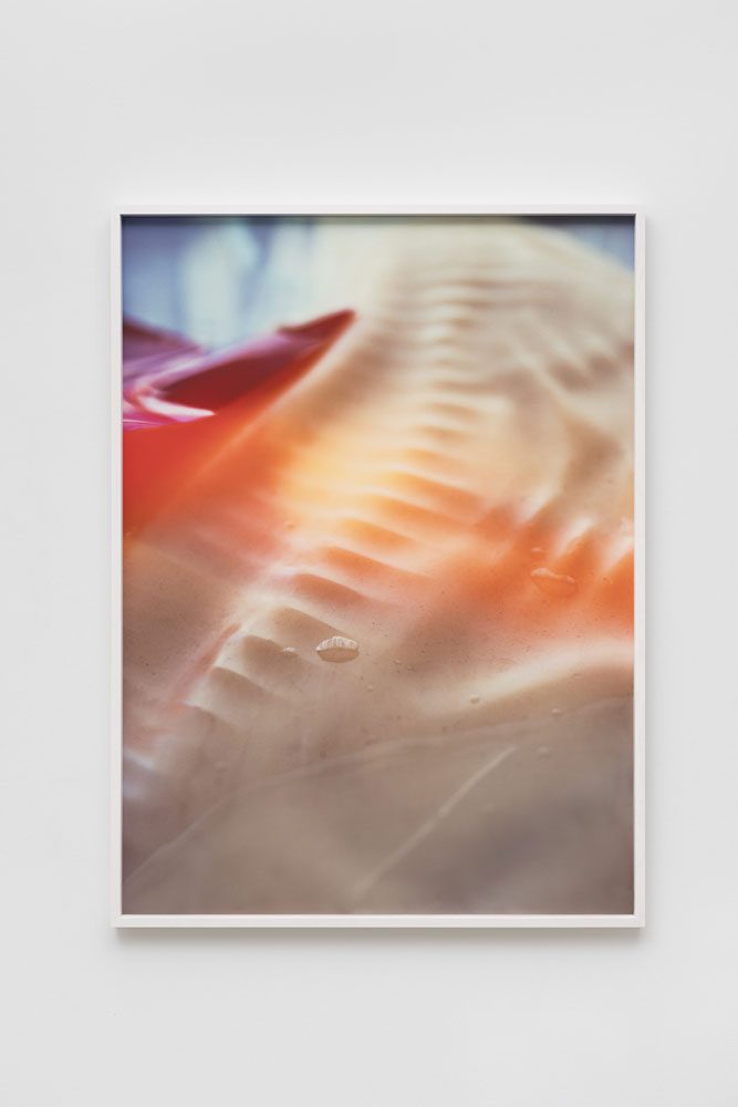 Pakui Hardware, Thresholds P05, 2025, fine art print on aluminum, silicon on glass of the frame, 150 × 110 cm, © Pakui Hardware, Courtesy the artists and Carlier|Gebauer Gallery
