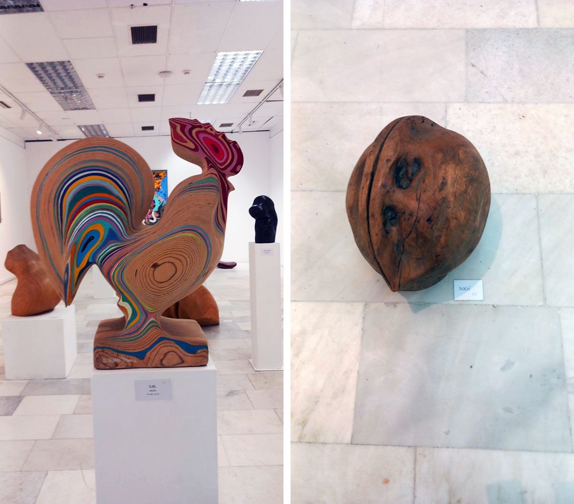 Left: Ilirian Shima. Gjel, © Ilirian Shima, Photo © & Courtesy Vicky Trochidou Right: Ilirian Shima. Nut, © Ilirian Shima, Photo © & Courtesy Vicky Trochidou 