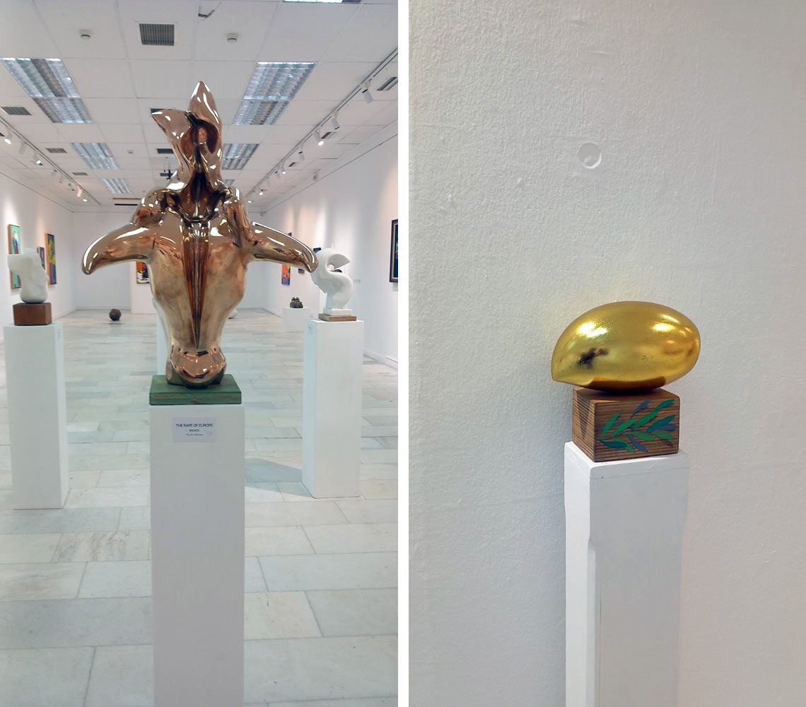 Left: Ilirian Shima. The Rape of Europe, © Ilirian Shima, Photo © & Courtesy Vicky Trochidou Right: Ilirian Shima. Olive, © Ilirian Shima, Photo © & Courtesy Vicky Trochidou 