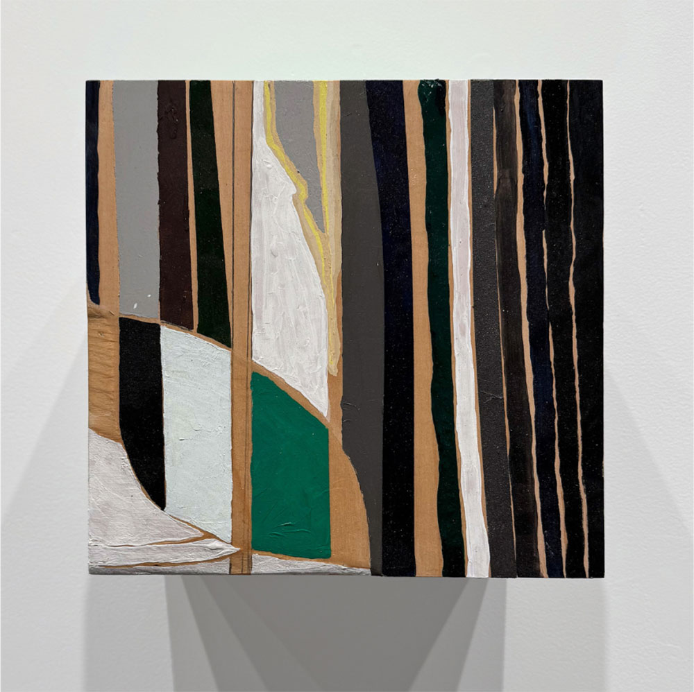 Cordy Ryman, Black Line 1010, 2024, Acrylic on wood, 10 × 10 × 8 in | 25.4 × 25.4 × 20.3 cm, © Cordy Ryman, Courtesy the artist and McKenzie Fine ArtCordy Ryman, Black Line 1010, 2024, Acrylic on wood, 10 × 10 × 8 in | 25.4 × 25.4 × 20.3 cm, © Cordy Ryman, Courtesy the artist and McKenzie Fine Art