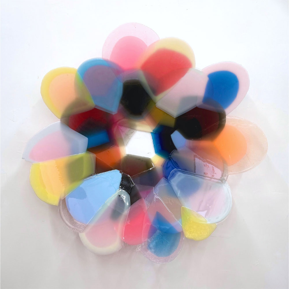 Ben Godward, Neh naa na nanana (as sung by The National, "Friend of Mine"), 2025, Urethane resin, 56 × 56 × 10 in | 142.2 × 142.2 × 25.4 cm, © Ben Godward, Courtesy the artist and McKenzie Fine Art