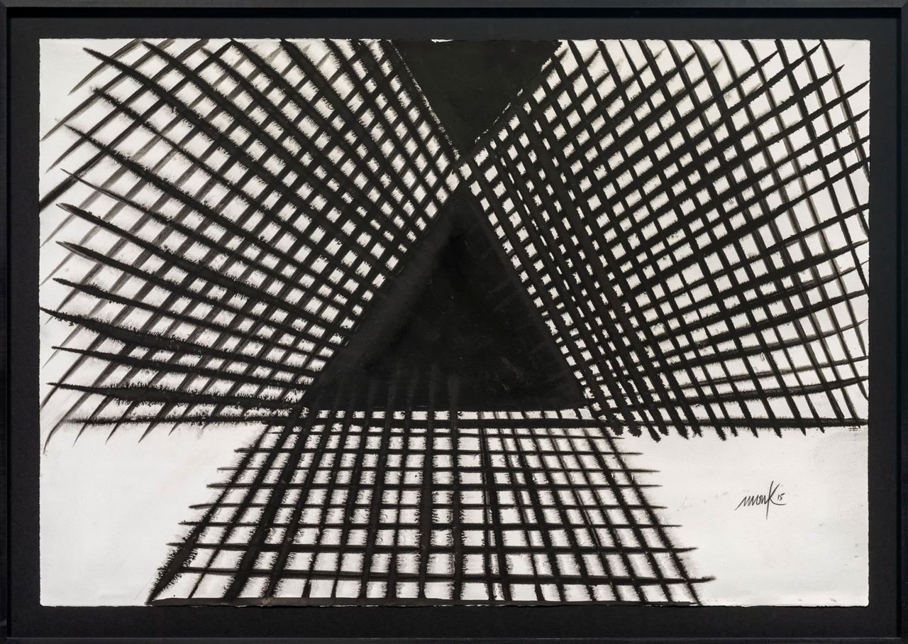 Heinz Mack, Untitled, 2015, Indian ink on hand-made paper, 76 x 112 cm, 30 x 44 in