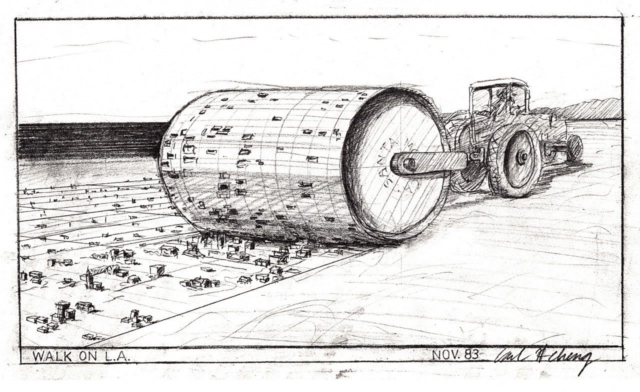 Carl Cheng, Santa Monica Art Tool Drawing, 1983, © Carl Cheng, Courtesy the artist