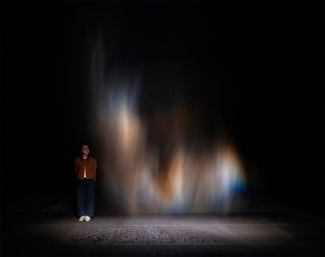 Olafur Eliasson, Beauty, 1993, Spotlight, water, nozzles, wood, hose, pump, Dimensions variable, Collection of Museum of Contemporary Art, Los Angeles