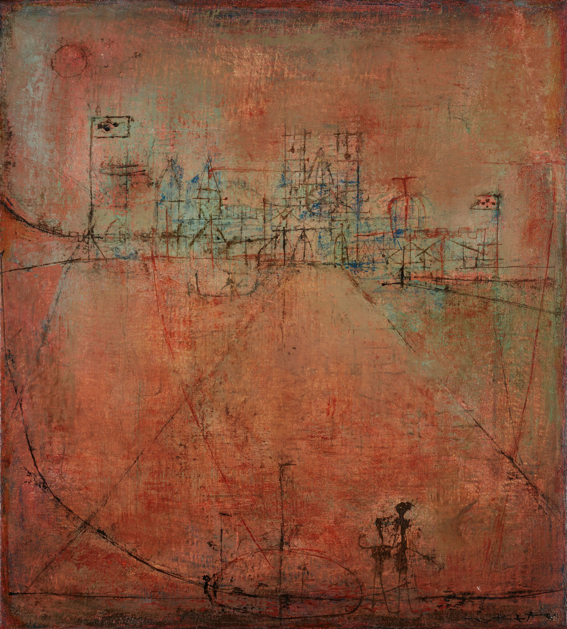 Zao Wou-Ki, Piazza Siena, 1951, oil on canvas, M+, Hong Kong. Gift of Mrs Sin-May Roy Zao, , 2020, Zao Wou-Ki © ProLitteris, Zurich, 2025, Image courtesy of M+, Hong Kong