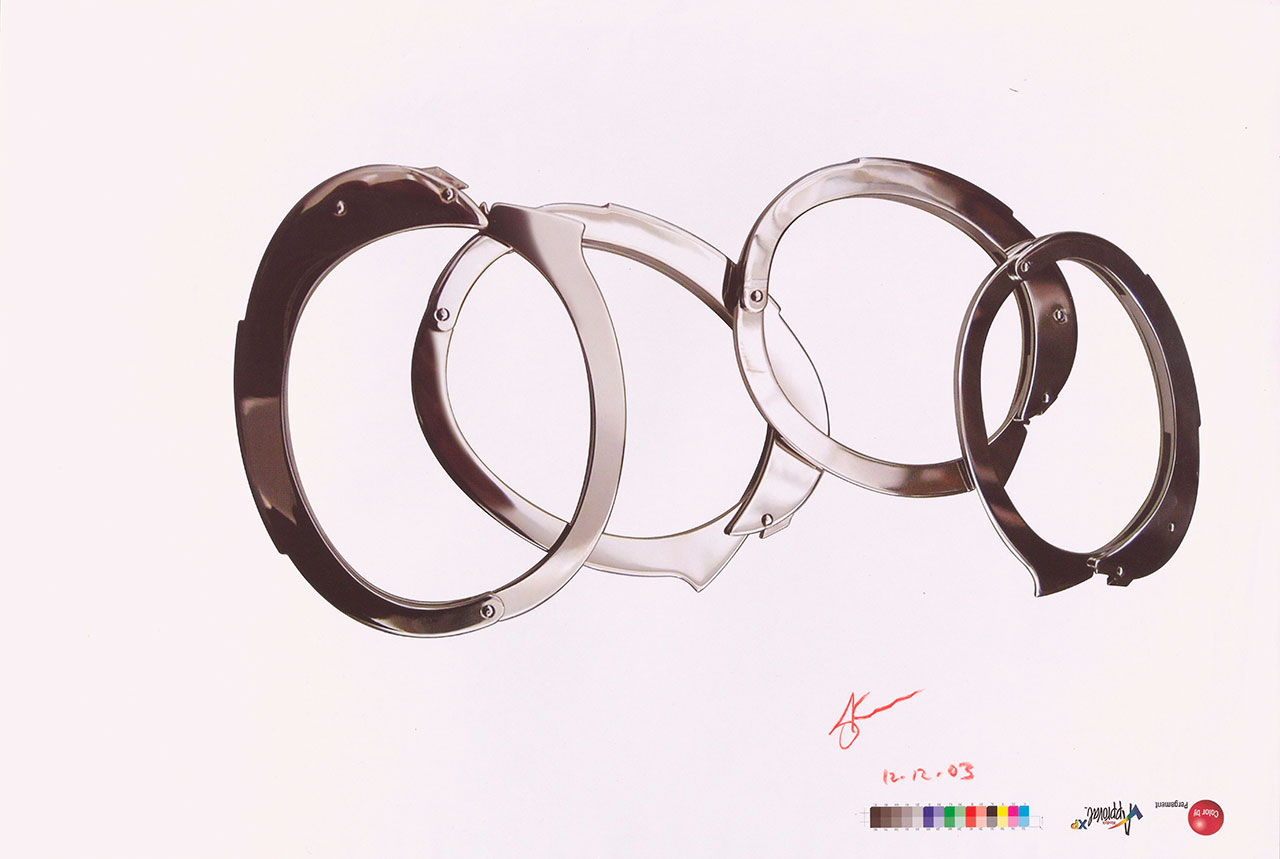 CAMPAIGNS & ADVERTISEMENTS, Helmut Lang, test print of an advertisement, Helmut Lang Collection Hommes Séance de Travail # Été 04 (2003). MAK Helmut Lang Archive, LNI 572-6-24. Courtesy of hl-art