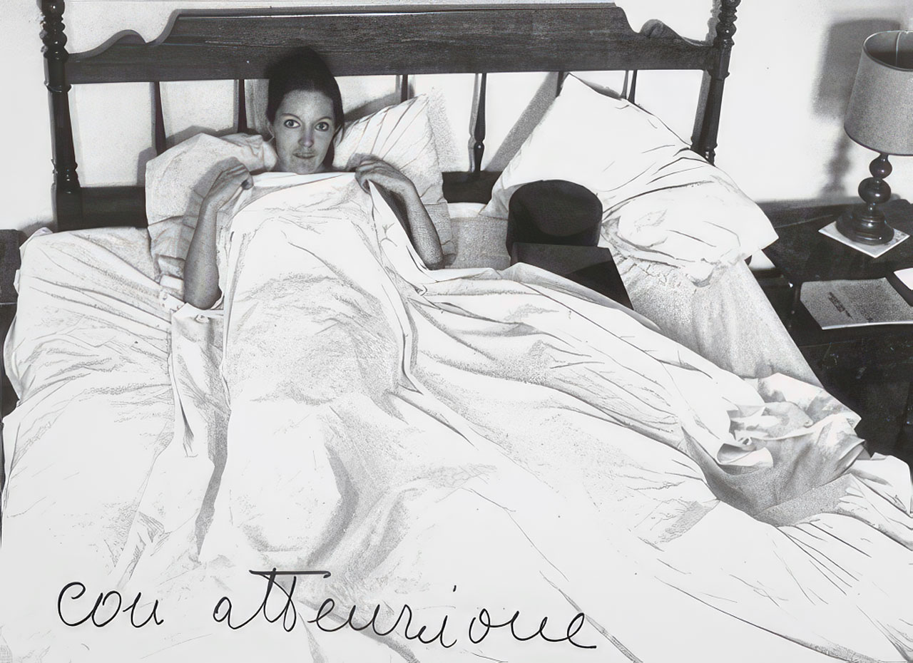 KETTY LA ROCCA, Con attenzione, 1971. Photo and ink. 12.5 x 17.4 cm (4.92 x 6.85 in)