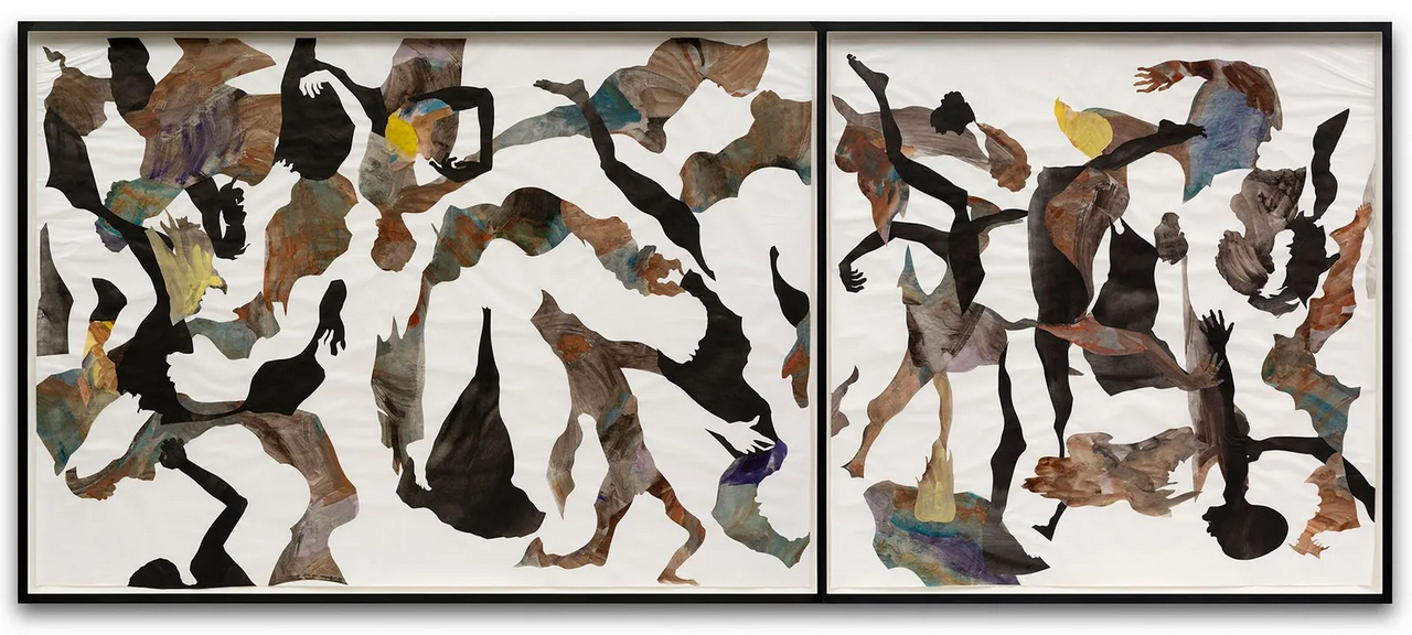 Kara Walker, Inaugural Fantasia, 2025 Watercolor and sumi-e ink on cut paper on paper, 198.1 x 480 cm, 78 x 189 inches, 210.5 x 497.5 cm (incl frame), 82 7/8 x 195 7/8 inches (incl frame), © Kara Walker, Courtesy the artist and Sprüth Magers Gallery
