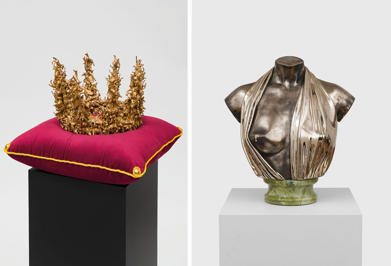 Left: Marianna Simnett, Discordia, 2023, © Courtesy the artist and Société, Berlin, Photo: Trevor Good Right: Marianna Simnett, The Producer, 2025, © Courtesy the artist and Société, Berlin, Photo: Trevor Good