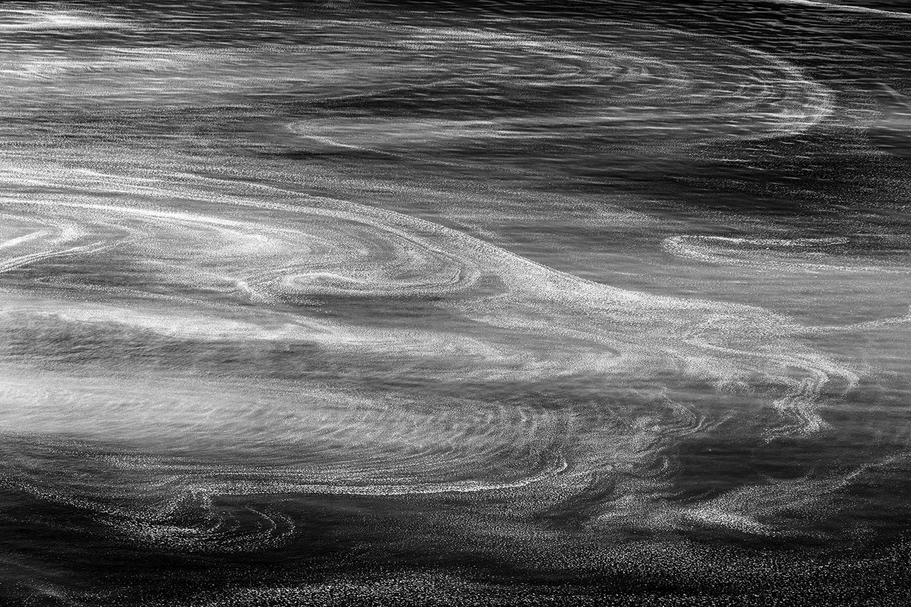 Thalassini Douma, Below Sea Level-Sediment Poem, 2025 Black & White Photo, 30Χ40 cm