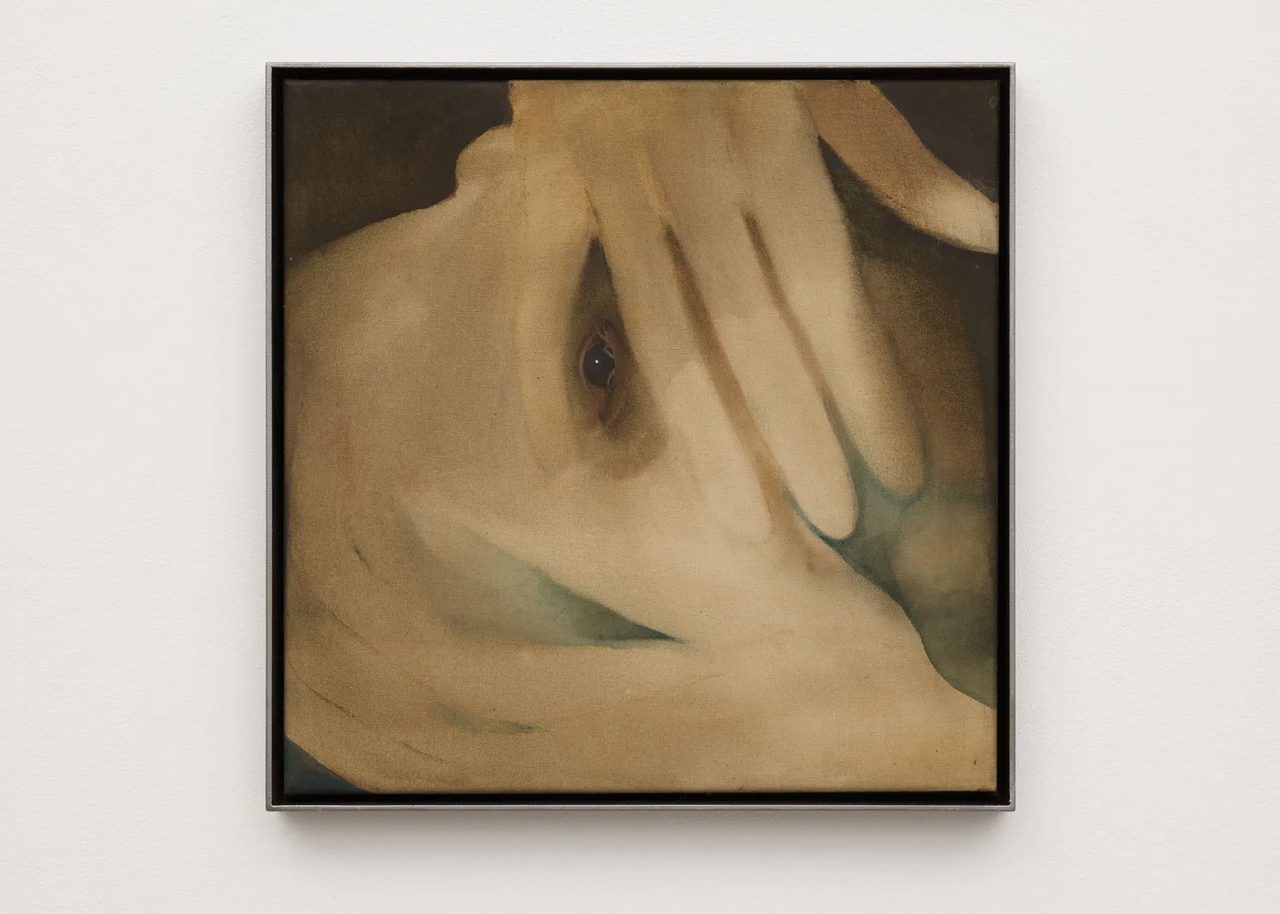 Anna Ruth, Hug My Face, 2026, Acrylic on canvas in steel frame, 35 x 35 cm | 13 3/4 x 13 3/4 in, Framed: 36.5 x 36.5 x 3 cm | 14 3/8 x 14 3/8 x 1 1/8 in, © Anna Ruth, Courtesy the artist and GRIMM Gallery