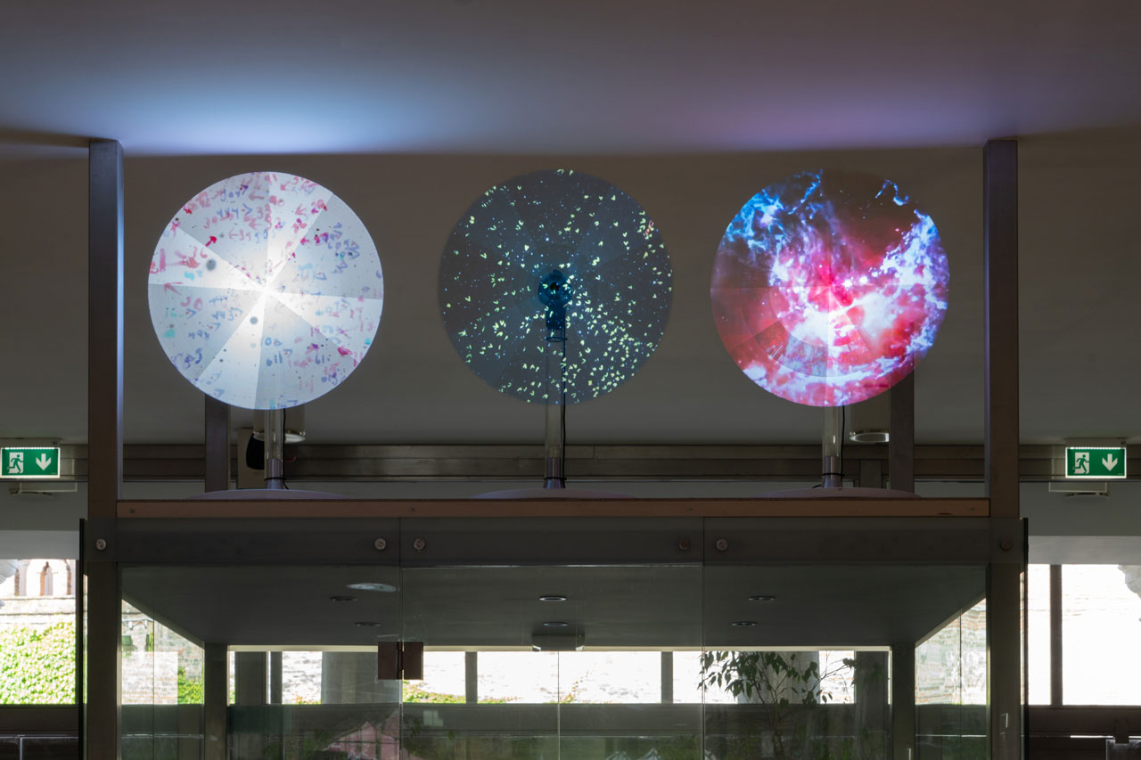 Jennifer West, Stitched Cosmos, Installation view, Curated by Francesco Urbano Ragazzi,_Photo: Gaia Cambiaggi, Courteys the artit and Ca’ Foscari University of Venice