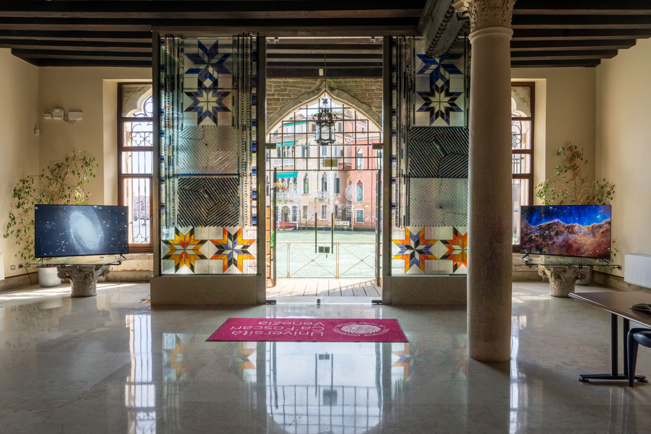 Jennifer West, Stitched Cosmos, Installation view, Curated by Francesco Urbano Ragazzi,_Photo: Gaia Cambiaggi, Courteys the artit and Ca’ Foscari University of Venice