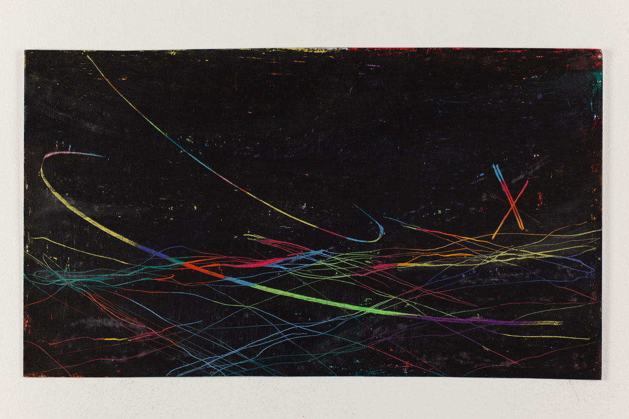 David Weiss, Untitled, 1978, Wax pastel on paper, 12 × 21 cm
