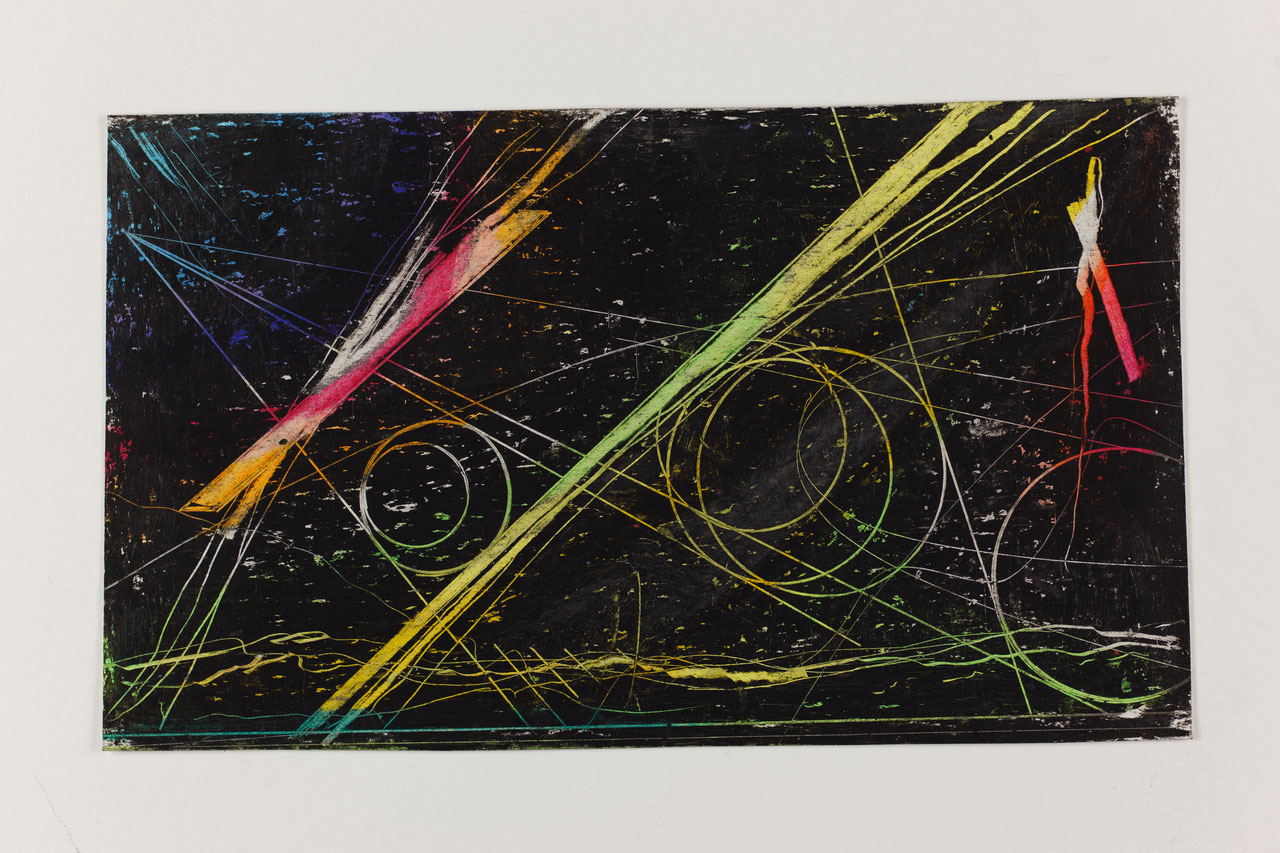 David Weiss, Untitled, 1978, Wax pastel on paper, 10 × 17 cm