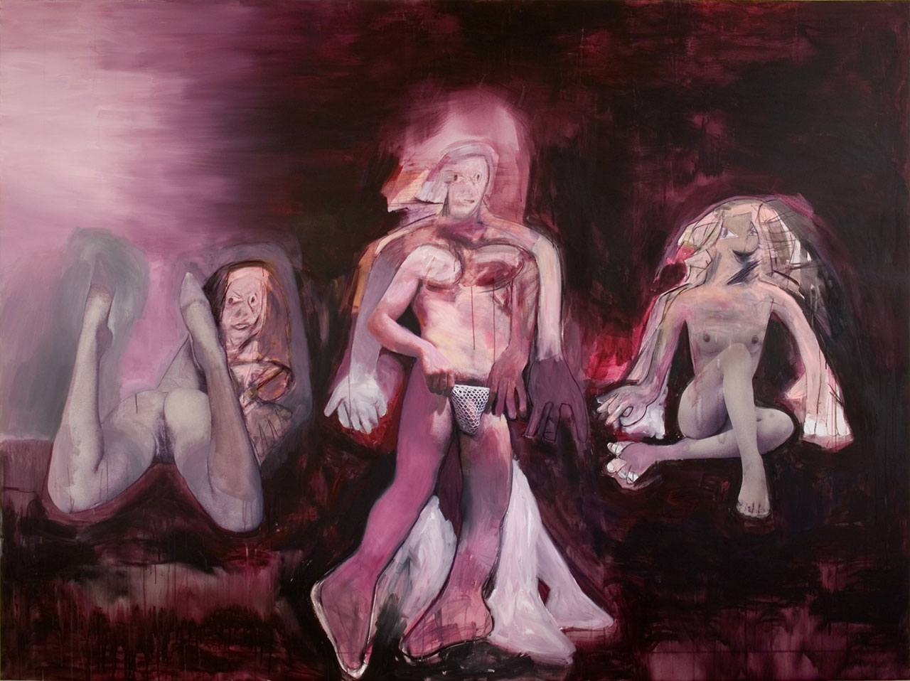 Richard Prince, Untitled (de Kooning), 2006, acrylic and inkjet on canvas, 83 ⅛ × 115 inches (211 × 292 cm), Pinault Collection © Richard Prince
