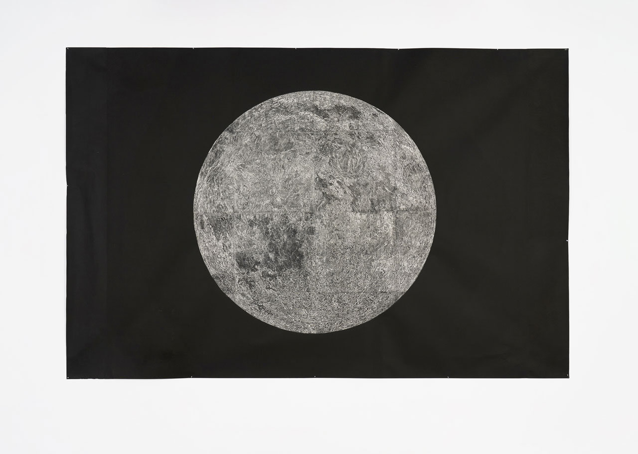 Kiki Smith, Wooden Moon, 2022, Ink and watercolor on Xuan paper, Edition of 18 + 6 AP, 244 x 366 cm (96 1/8 x 144 3/16 in)