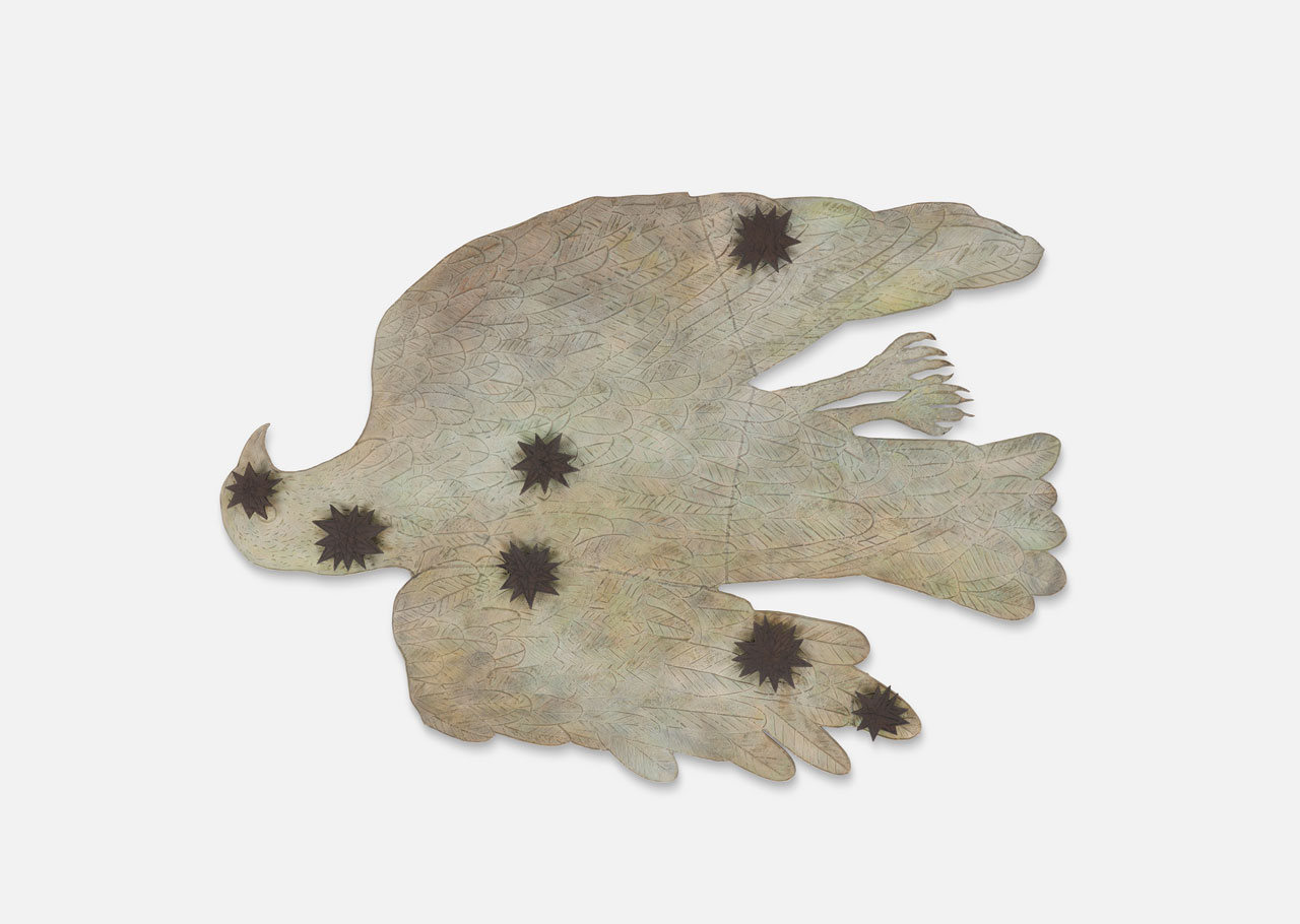 Kiki Smith, Columba, 2025, Bronze, Edition of 5 + 1 AP, 127 x 180 x 2,5 (50 1/16 x 70 15/16 x 4/4 in)