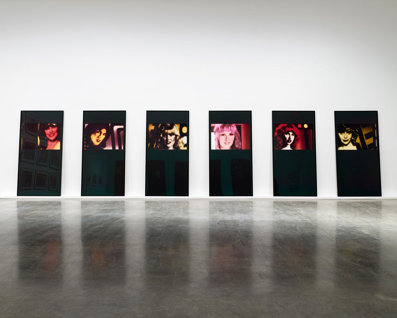 Richard Prince, The Entertainers, 1982–83 (detail), chromogenic prints, in frames, each 97 ⅛ × 49 ⅛ × 1 ¾ inches (246.7 × 124.8 × 4.4 cm) © Richard Prince