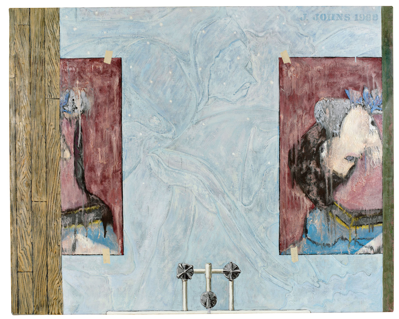 Jasper Johns, The Bath, 1988, Encaustic on canvas, 122.6 x 153 cm, Kunstmuseum Basel, Acquired with funds from the Freunde des Kunstmuseums Basel, 1988, © Jasper Johns, VEGAP, Bilbao, 2026