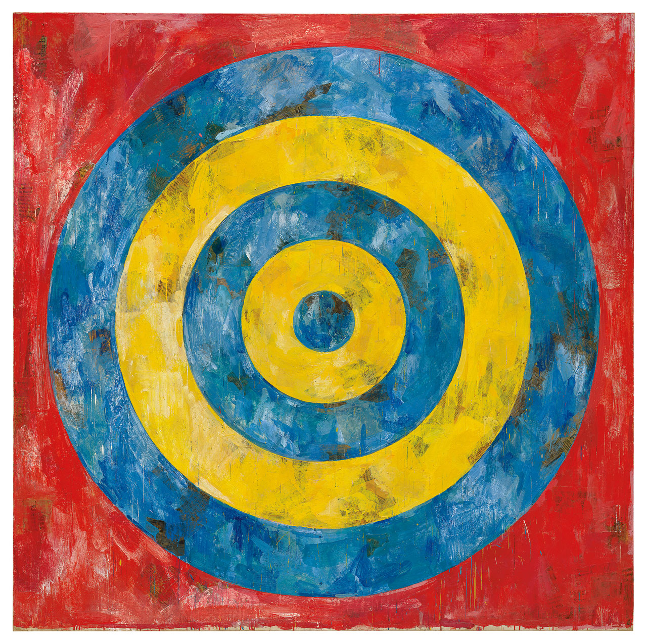 Jasper Johns, Target, 1961, Encaustic and collage on canvas, 167.6 x 167.6 cm, The Art Institute of Chicago, Gift of the Edlis Neeson Collection, © Jasper Johns, VEGAP, Bilbao, 2026