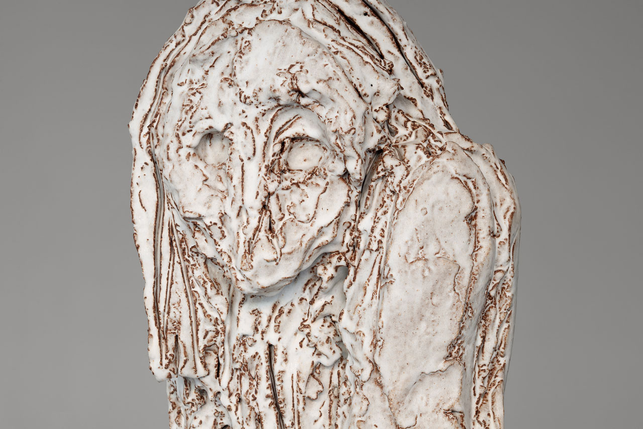 Anders Hald, We can be heroes #1, #2 #4, 2025), Glazed stoneware / Plinth – dark oiled solid oak , 147 x 33,5 x 39 cm, Photo credit: Jacob Friis-Holm Nielsen, © Anders Hald