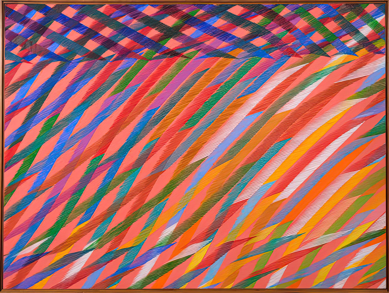 Piero Dorazio, L’incarnato, 1991, oil on canvas, 150 x 200 cm - 59,05 x 78,74 in, reverse: signed, dated and titled Piero Dorazio / 1991 / L’incarnato, Courtesy Tornabuoni Art
