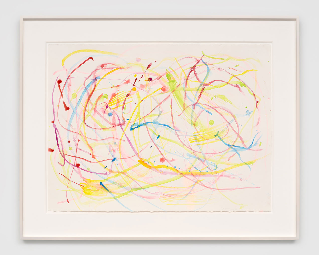Helen Marden, Patter I, 2026. Watercolor on paper, 22 ½ × 30 inches (57.2 × 76.2 cm), © 2026 Helen Marden/Artists Rights Society (ARS), New York. Photo: Owen Conway, Courtesy the artist and Gagosian