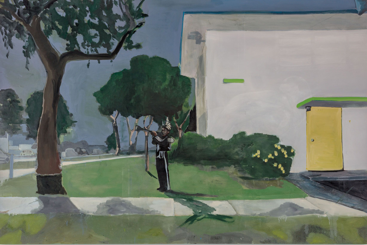 Noah Davis, Pueblo del Rio: Prelude, 2014, Oil on canvas, 48 x 72 inches (121.9 x 182.9 cm), © Noah Davis, courtesy the artist and David Zwirner Gallery