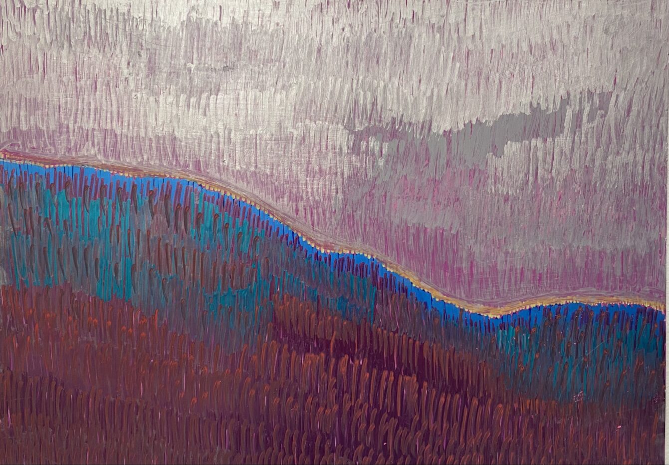 Christina-Sylvia Simantira, nature V, 2025, Acrylic markers on Canson paper, 20x30 cm, © & Courtesy the artist