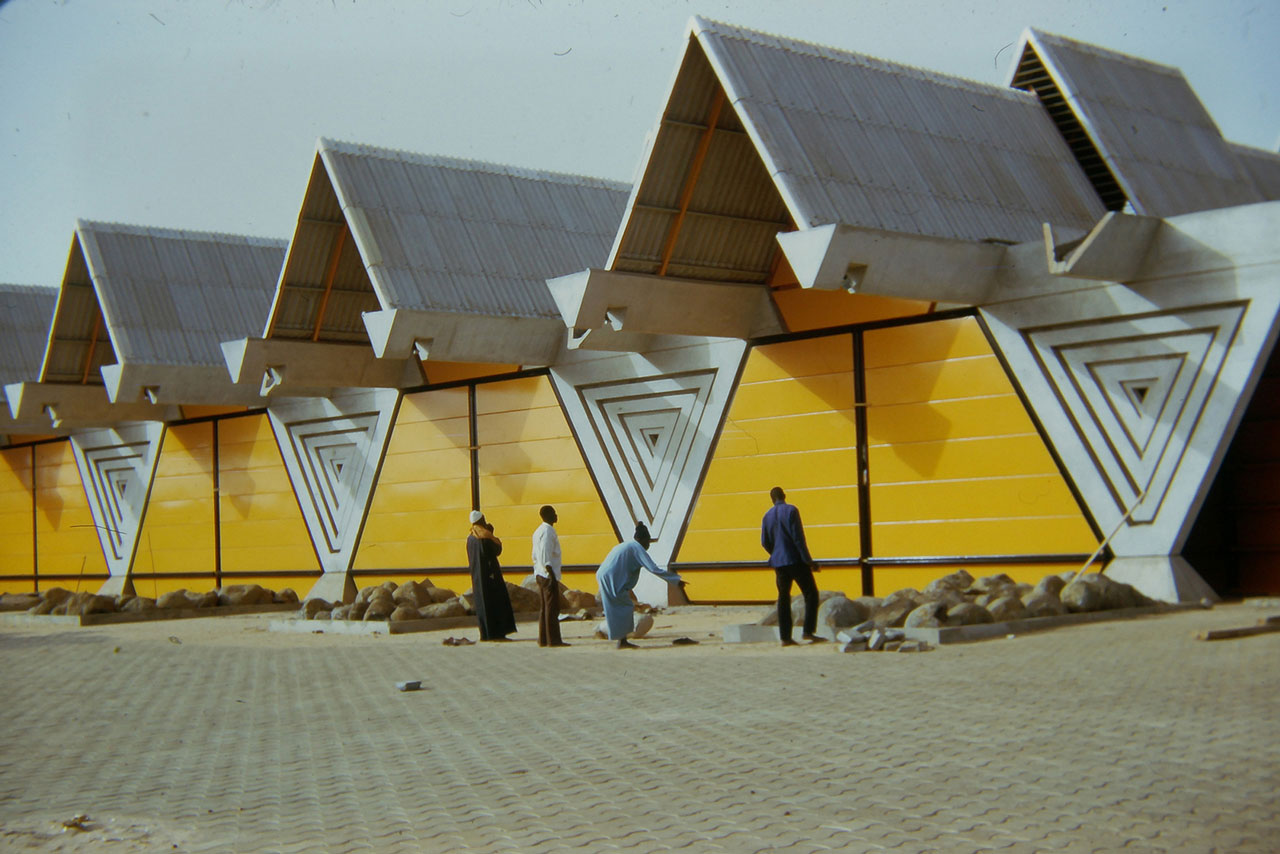 Centre International du Commerce Extérieur du Sénégal (CICES), Dakar, Senegal. 1971–74. Jean-François Lamoureux (b. 1943) and Jean Louis Marin (b. 1943). 1974. Photograph: Michel Fegyveres