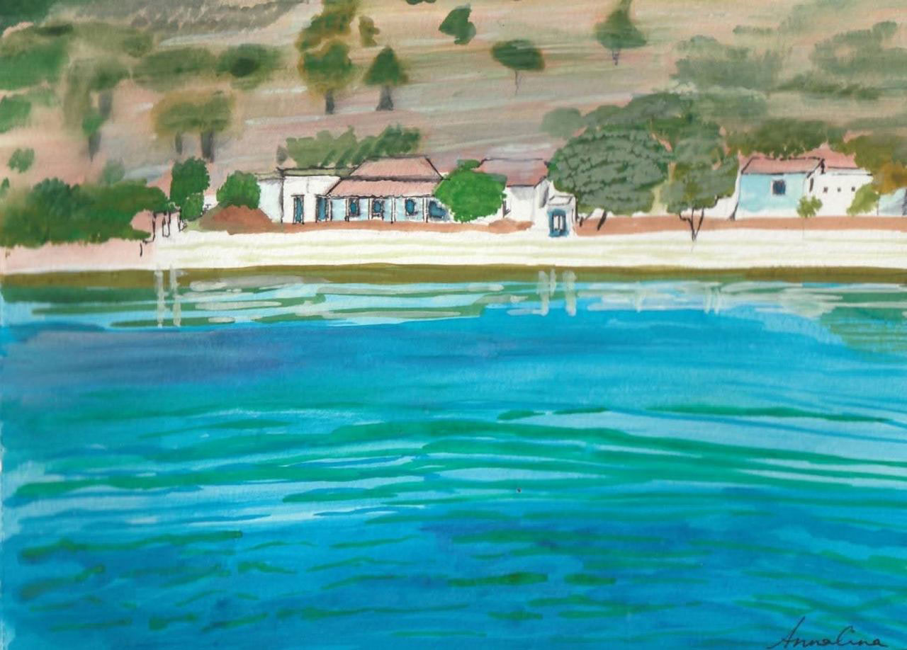 Annalina Fotopoulou, Once in a Dream II, Watercolor, 29 × 21 cm