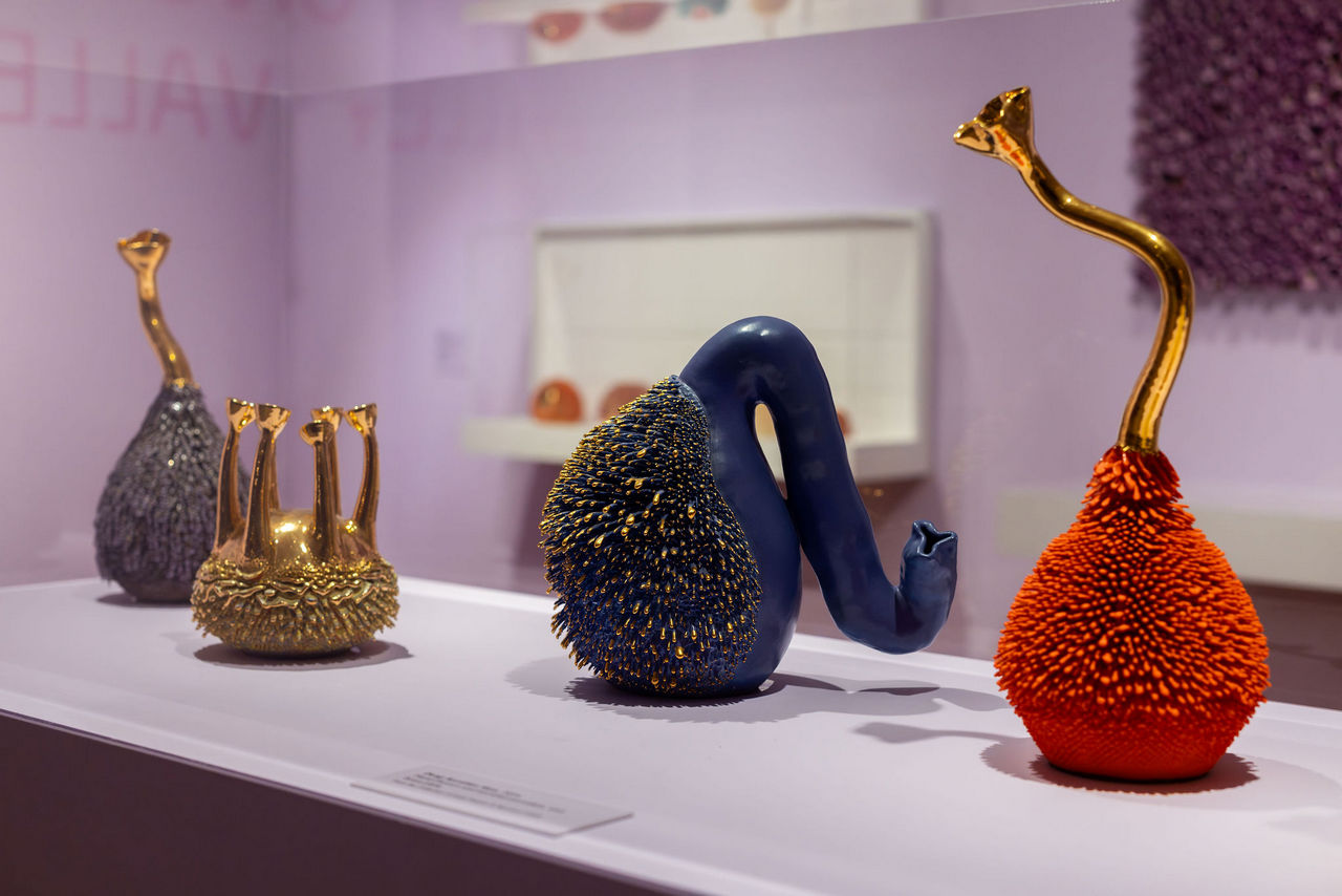 Haas Brothers, Installation view of Haas Brothers: Uncanny Valley at the Museum of Arts and Design, New York, NY. Photo by: Jenna Bascom; courtesy the Museum of Arts and Design