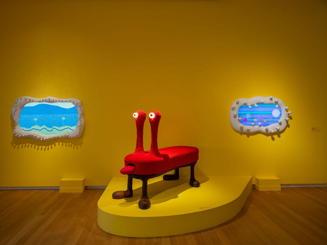 Haas Brothers, Installation view of Haas Brothers: Uncanny Valley at the Museum of Arts and Design, New York, NY. Photo by: Jenna Bascom; courtesy the Museum of Arts and Design