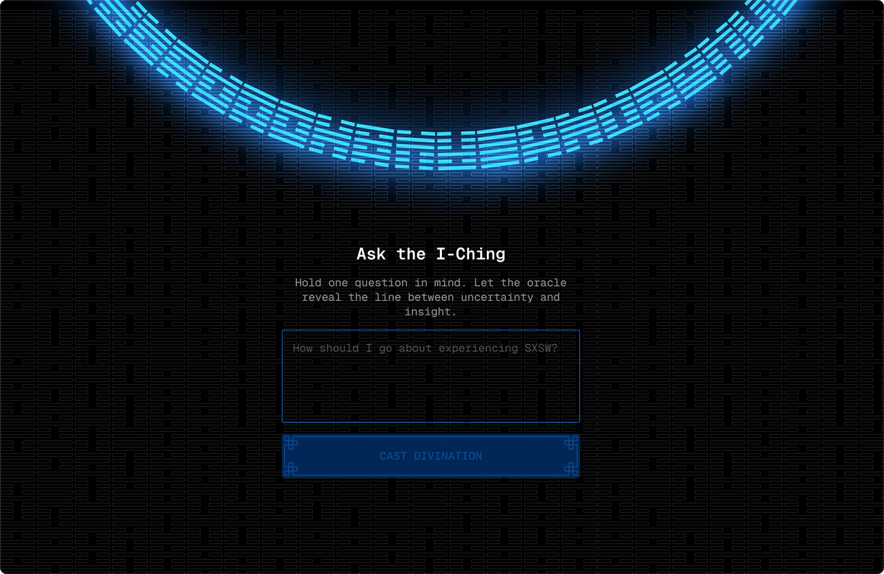 Weiwei Hsu. ICHING HEXAGRAM. Casting Animation, Courtesy the artist