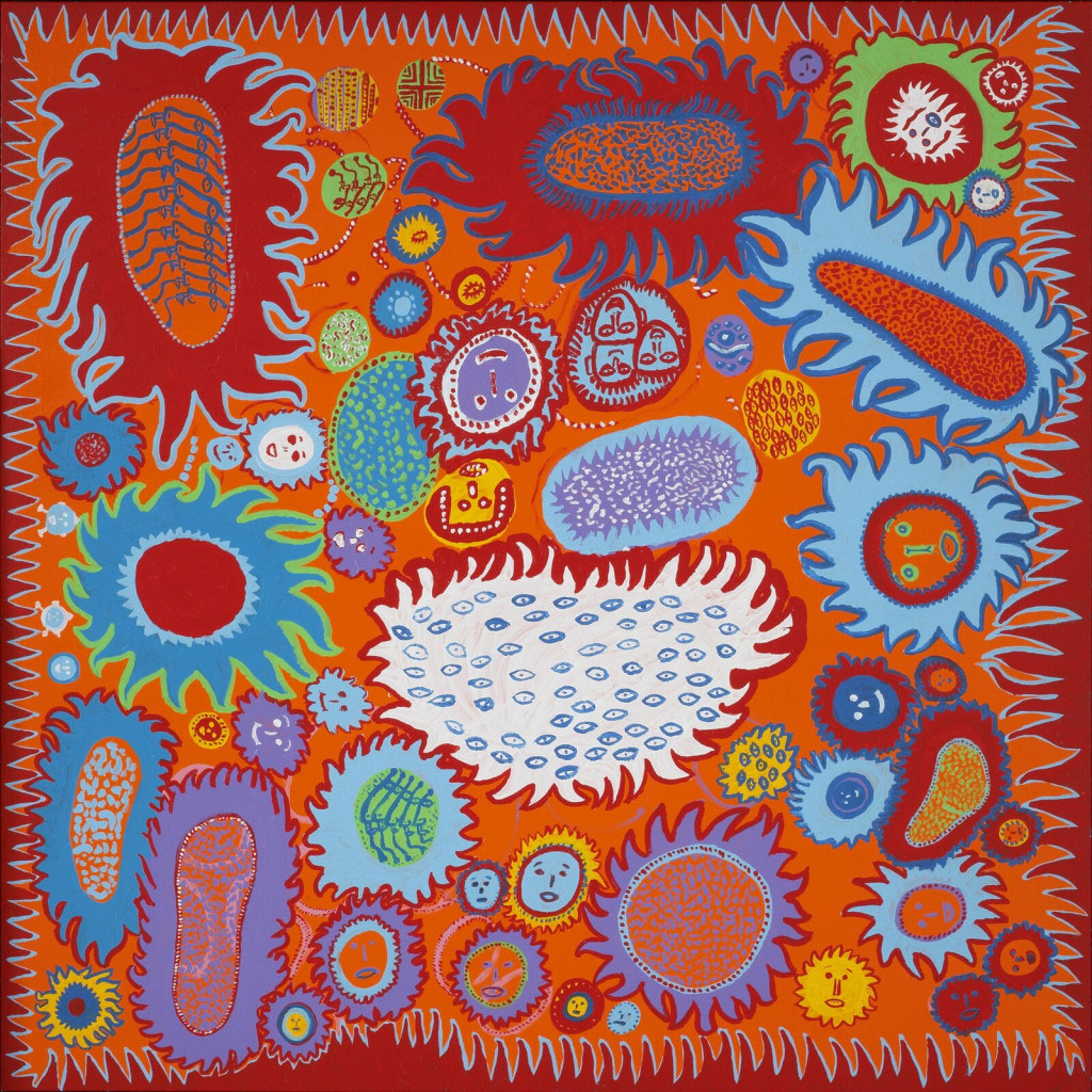 Yayoi Kusama, 'Everything about My Love', 2013. Acrylic on canvas, 194 x 194 cm. Collection of the artist. Courtesy of Ota Fine Arts. © YAYOI KUSAMA