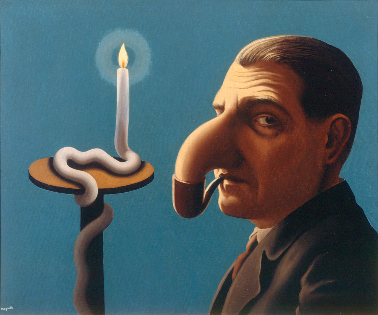 René Magritte, La Lampe philosophique (The Philosopher’s Lamp), 1936, Oil on canvas, 19 3/4 x 26 inches (50 x 66 cm), © 2026 C. Herscovici/Artists Rights Society (ARS), New York, Courtesy Private Collection, Brussels, Kingdom of Belgium