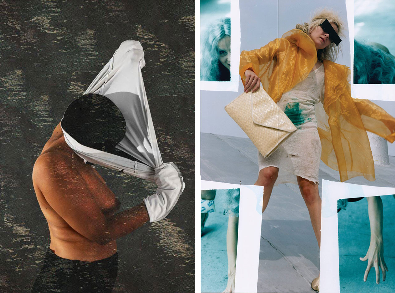 Left: Joiri Minaya. Wake. 2022. Inkjet print, 60 × 40″ (152.4 × 101.6 cm). The Museum of Modern Art, New York. The Photography Council Fund © 2025 Joiri Minaya Right: K8 Hardy. Position Series (detail). 2007–12 (printed 2017). Fifty chromogenic color prints, 30 × 20″ (76.2 × 50.8 cm) each. The Museum of Modern Art, New York. Acquired with support from Fund for the Twenty-First Century and through the generosity of The Estate of Byron R. Meyer. © 2025 K8 Hardy.