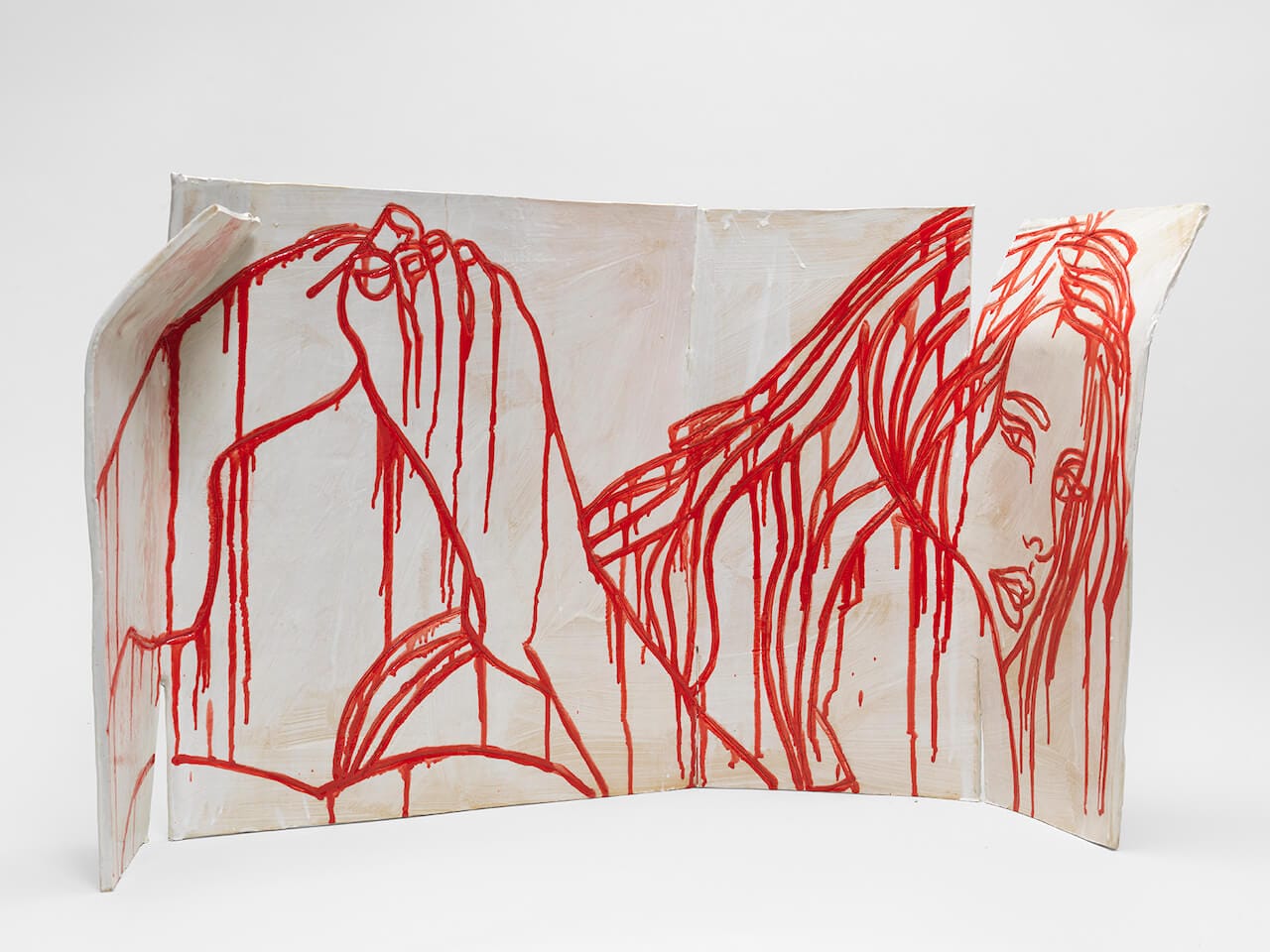 Ghada Amer, Sculpture in Black, Red and White, 2017, © & Courtesy the artist