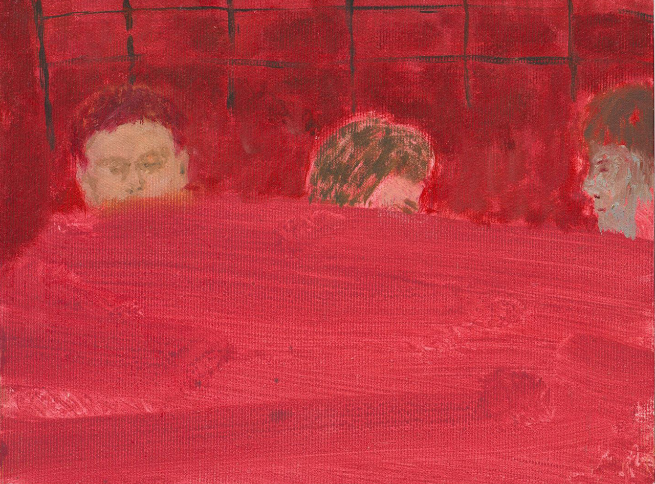 Shota Nakamura, untitled, 2022, Oil on board, 7 x 9 3/8 inches (17.8 x 23.8 cm), Framed: 8 1/8 x 10 1/2 inches (20.6 x 26.7 cm)