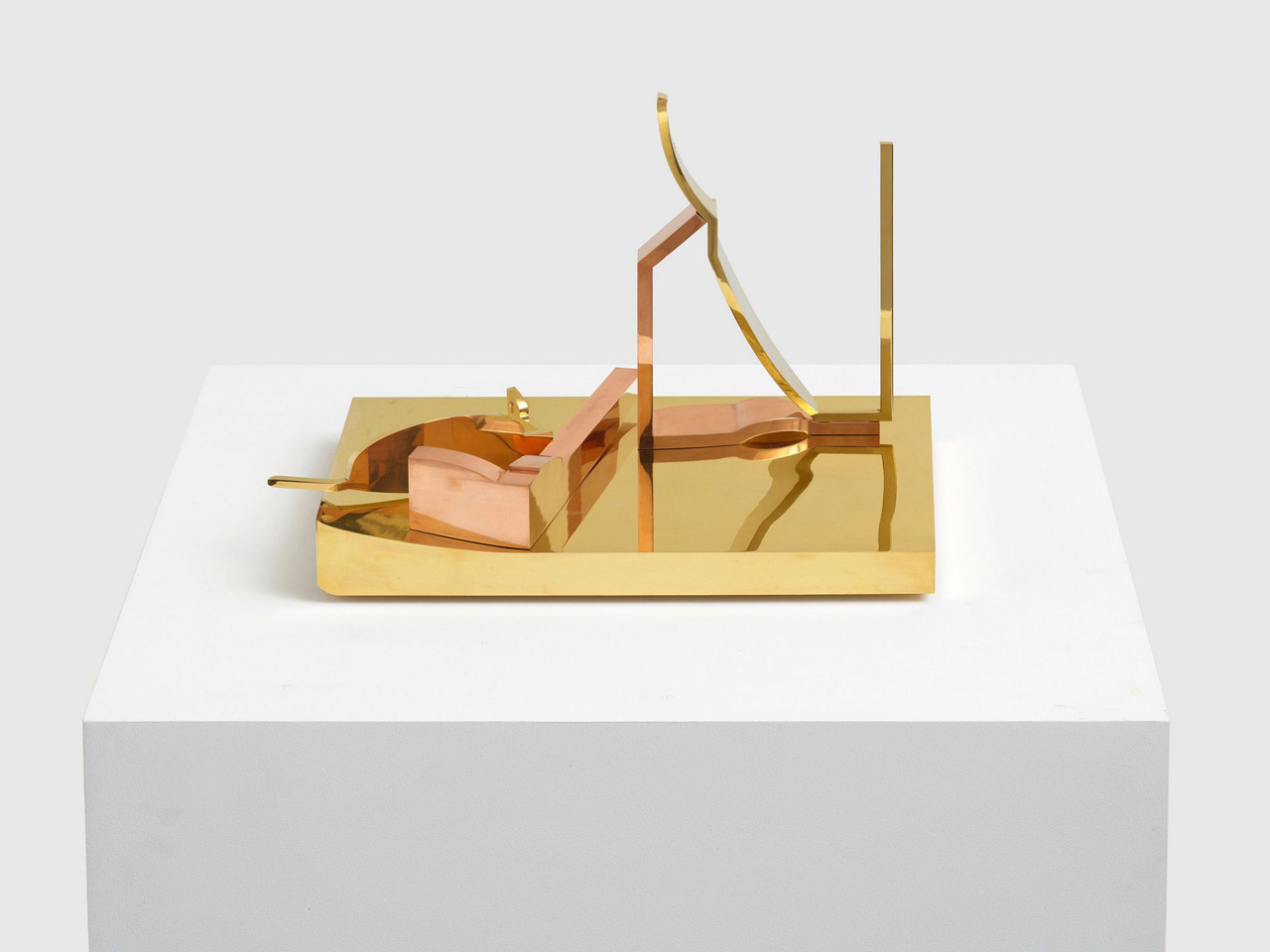 Christopher K. Ho, Spooning Figures, 2025, Brass and copper, 11 1/2 x 16 1/4 x 10 1/2 inches (29.2 x 41.3 x 26.7 cm)